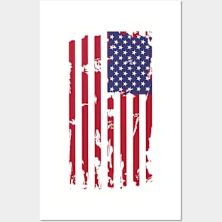 USA Flag - vertical Posters and Art